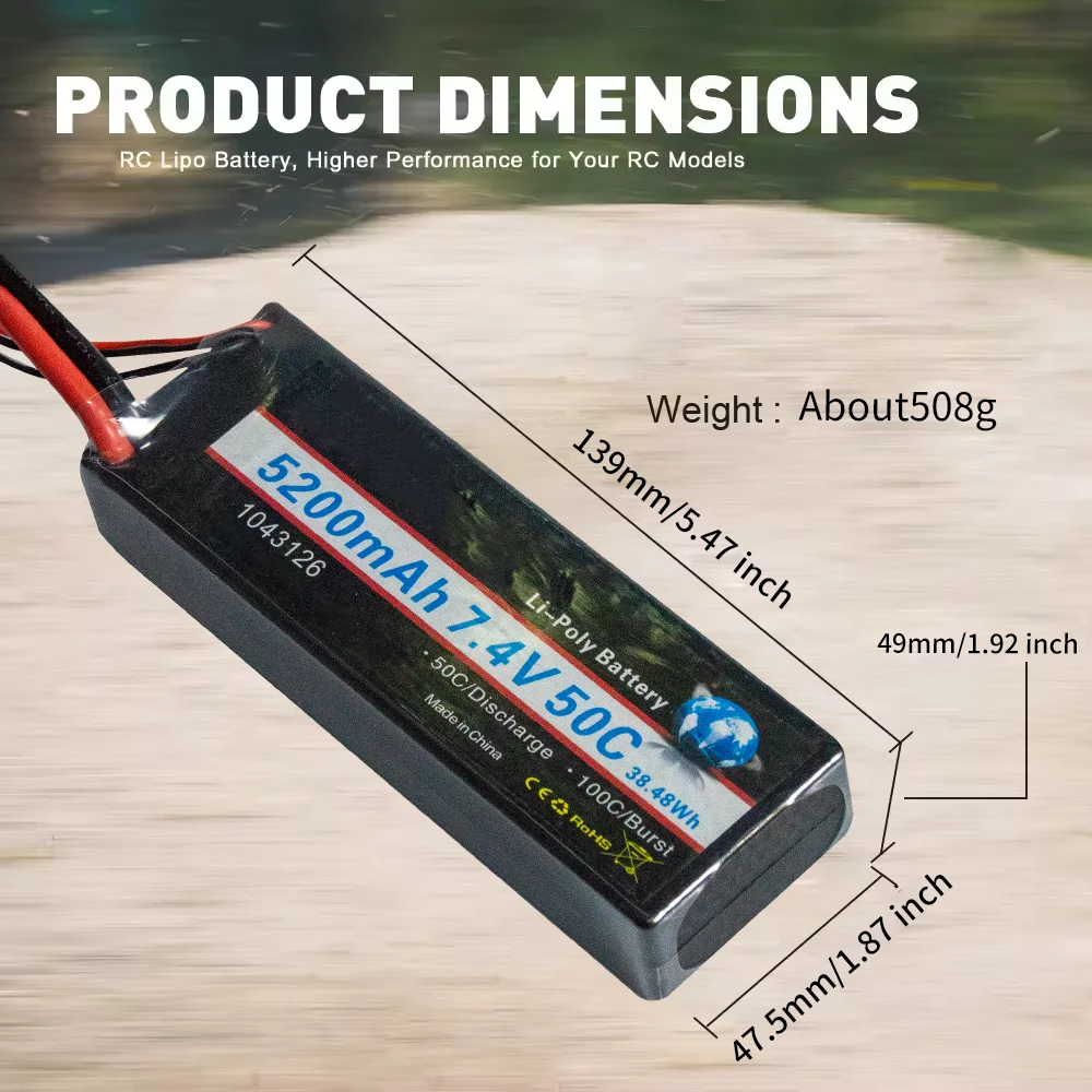 Custom rechargeable LYW brand 7.4V 11.1V 14.8V  22.2V 2S lipo battery fpv drone battery with PCM , wire , XT60