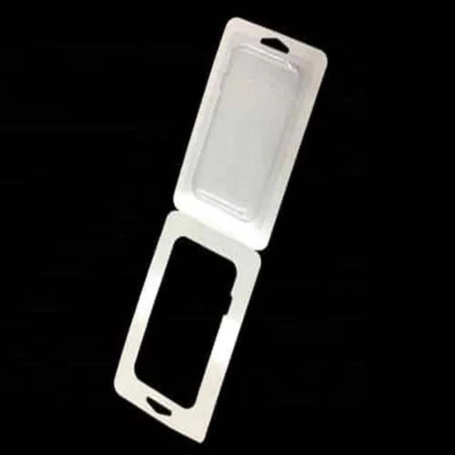 Clear Disposable Heat Sealing Trapped Cardboard Blister Clamshell Packaging