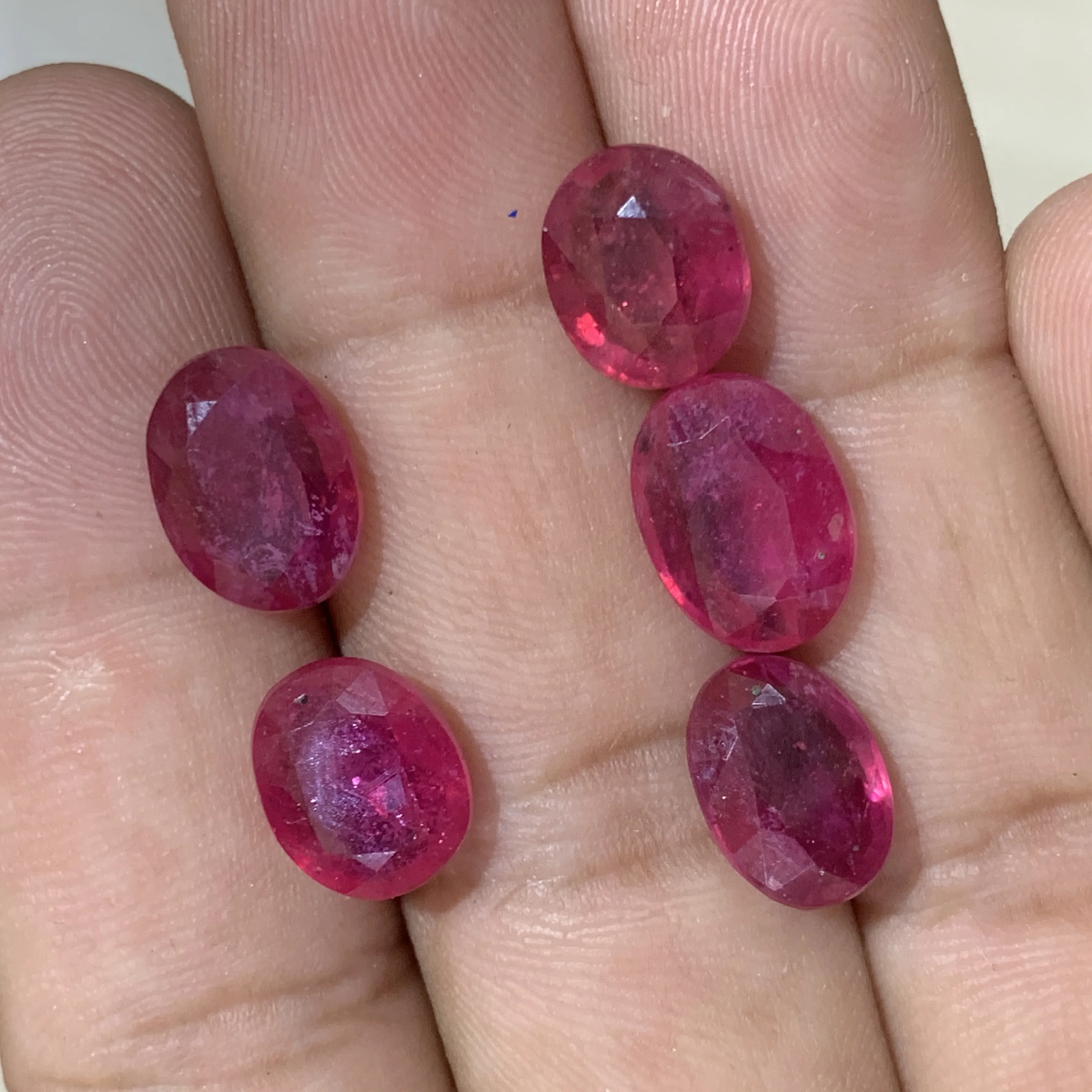 8x10 MM Loose Faceted Stones Glass Filled Ruby
