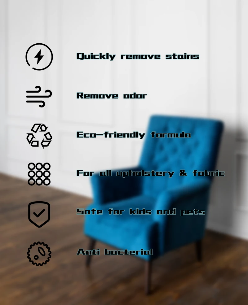 OEM fabric upholstery  furniture sofa carpet remove stains and and odor dry cleaning fabric sofa cleaner soap spray