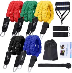 Gym Home Stretch Exercise Tubular Bands Protective Anti-Snap Fitness Add Bands Nylon Sleeves Resistance Bands