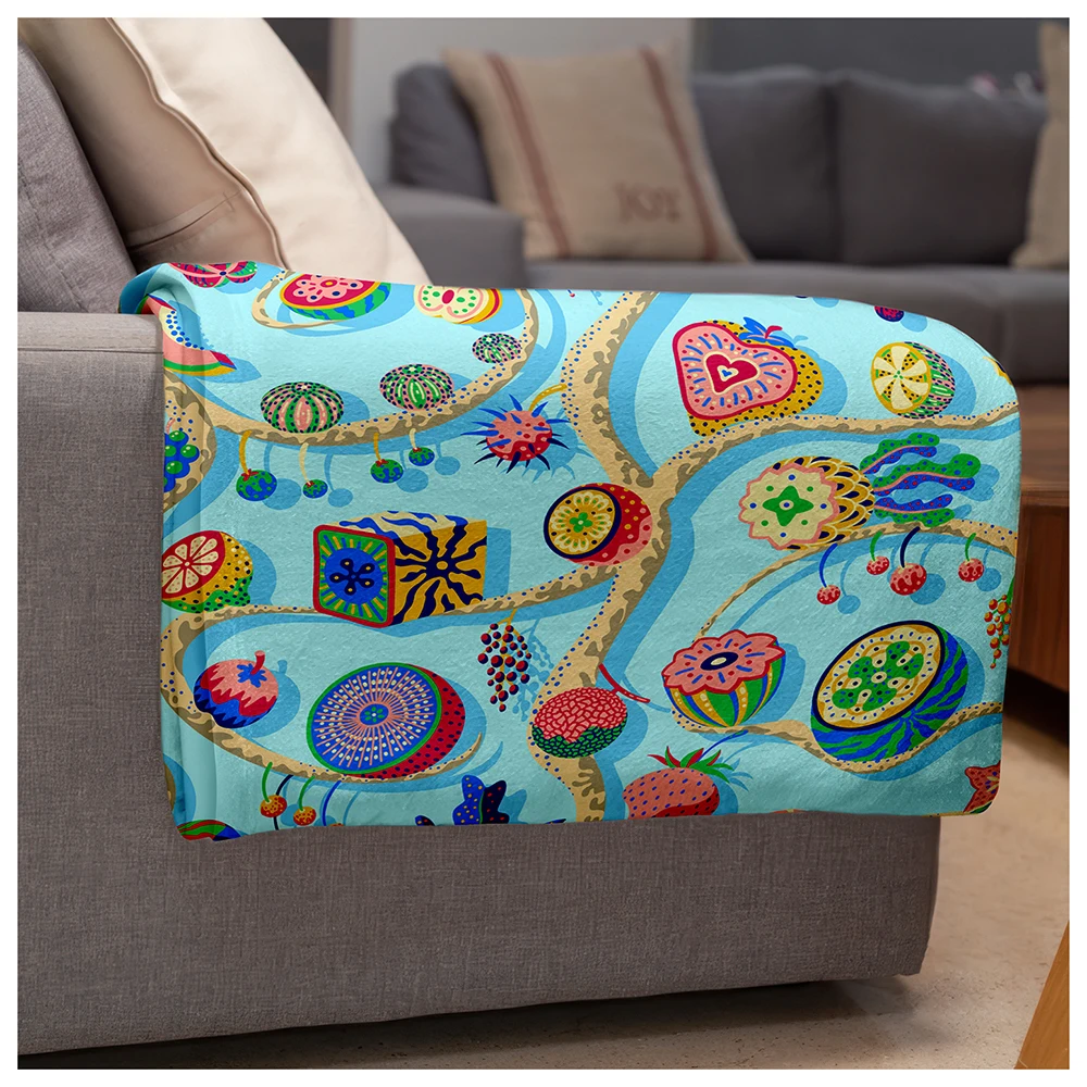 Korean Mink Blanket Home Decoration Soft Comforter Pattern Custom Printing Weather Cloud Sunshine Rainbow Throw Blanket