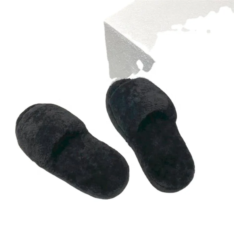 New casual fashion wedge heel white hotel indoor cotton terry towel fur slip-on slides slippers