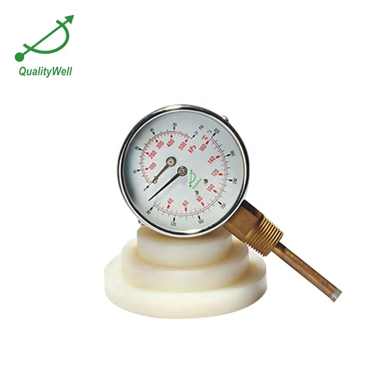 
Steam boiler pressure gauge bimetal thermometer  (60714990193)