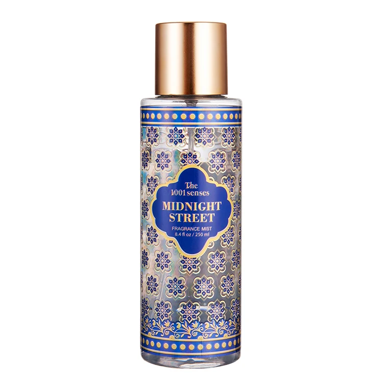 Customized Perfume spray 250ml flower fragrance natural body mist long lasting body spray parfum for men and women