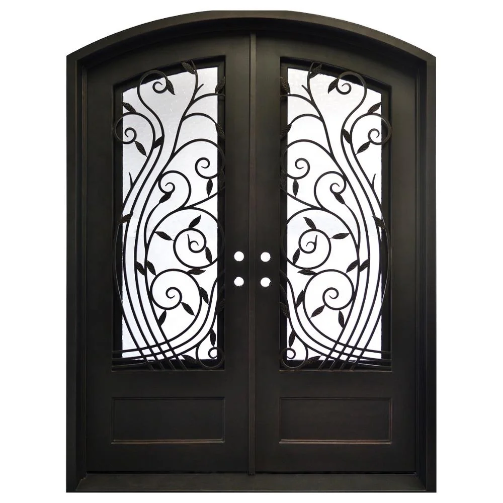 Exterior Front Door Designs Prices Hot Sale Wrought Iron Glass Steel Swing Graphic Design Fiberglass Doors Modern Entry 5 Years