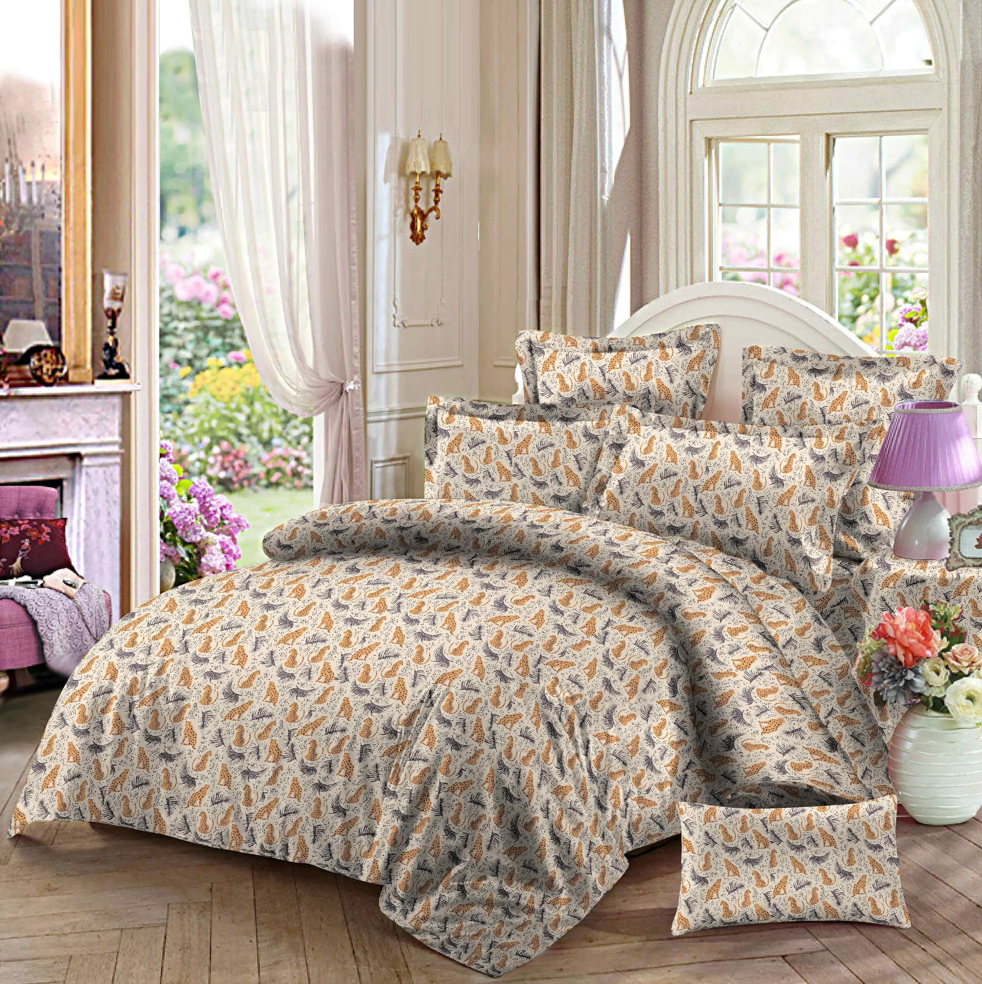 Microfiber 100%polyester bed sheet fabric textile material fabric with good quality from changxing For Making Bed Sheets