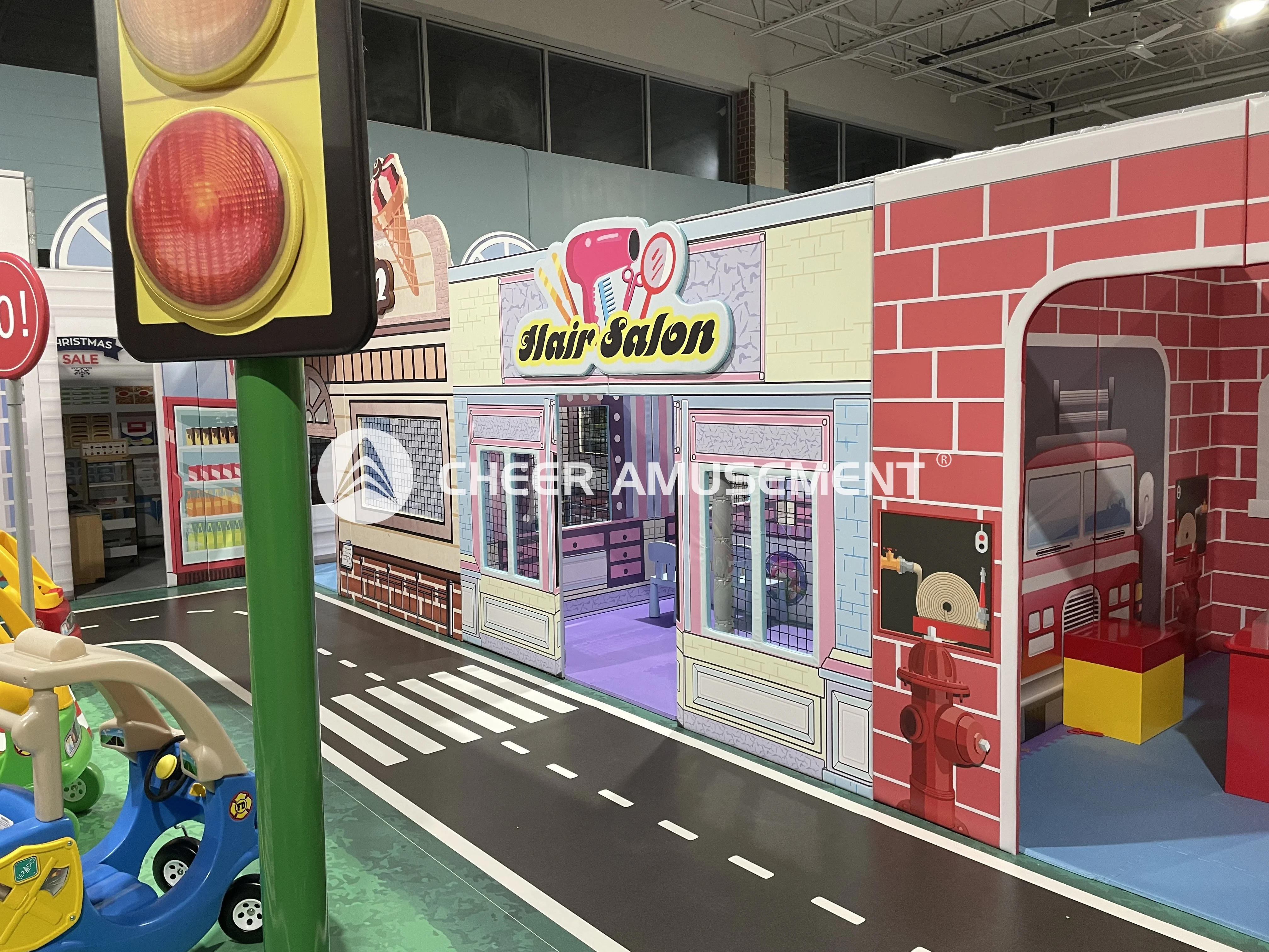 Tiny Town Game Kids Role Play Station Indoor Play House Infants Play Entertainment Center by Cheer Amusement