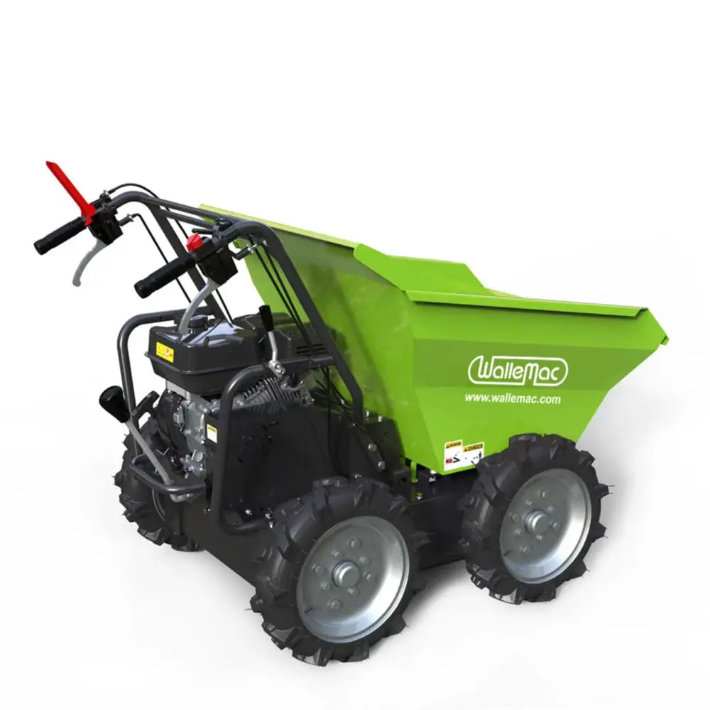 Gosline power 300Kg Gasoline Engine mini track dumper wheel barrow  Rubber dump Tracks Barrow
