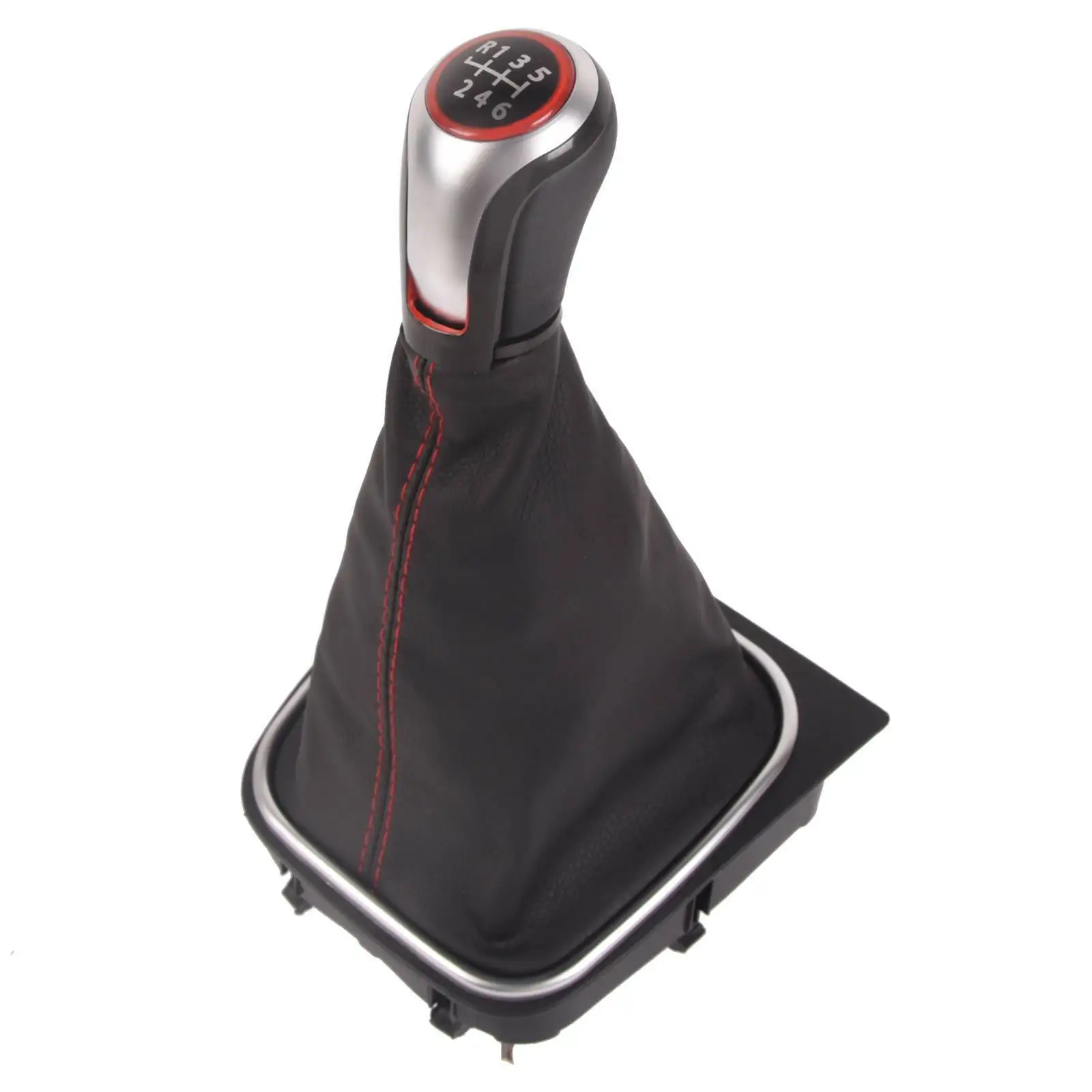 Automatic manual car LED gear shift knob speed lever leather steel cover shifter for VW arteon polo T7 vento golf 3 6 mk5 mk6 7