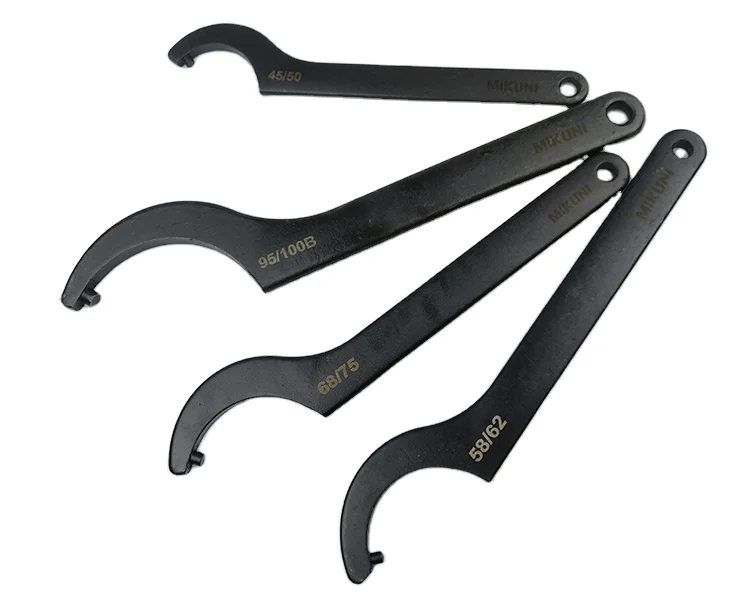 Superior Quality Chrome Vanadium Steel Adjustable Hook Wrench C Spanner Hook Spanner Wrench