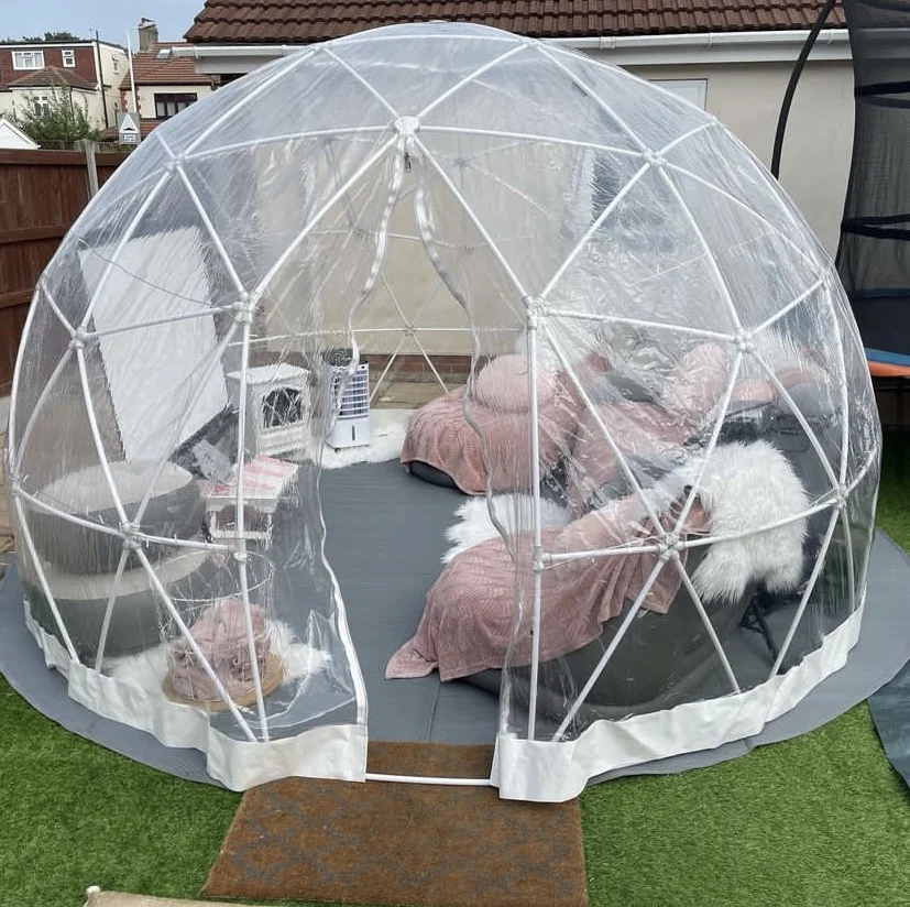 Зимние и летние 3 6 м ТПУ HDPE наружные ПВХ иглу купольные палатки