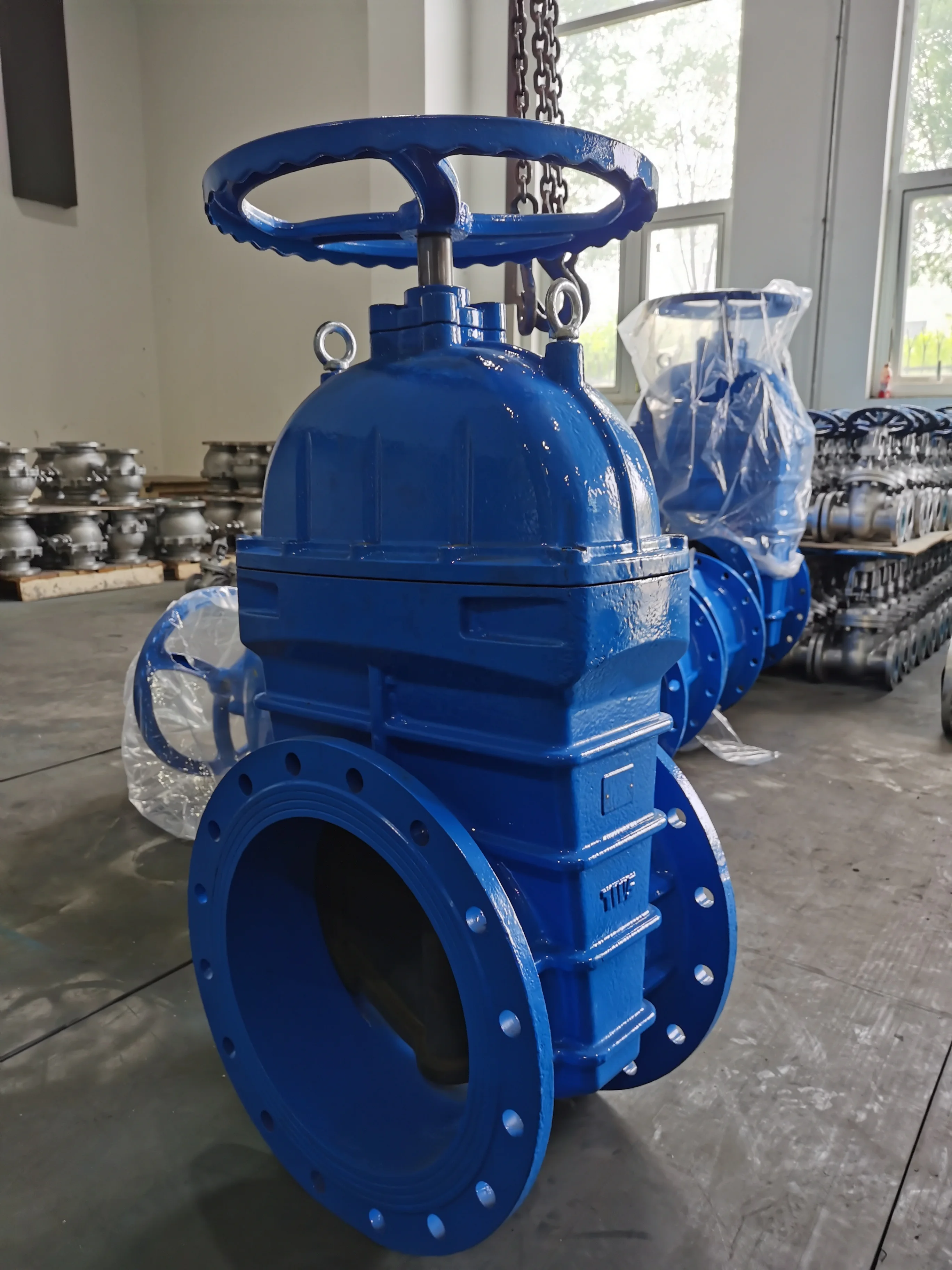 DN400 PN10 QT450 DI DIN3202 F4  NRS Resilient Seated Gate Valve with Handwheel