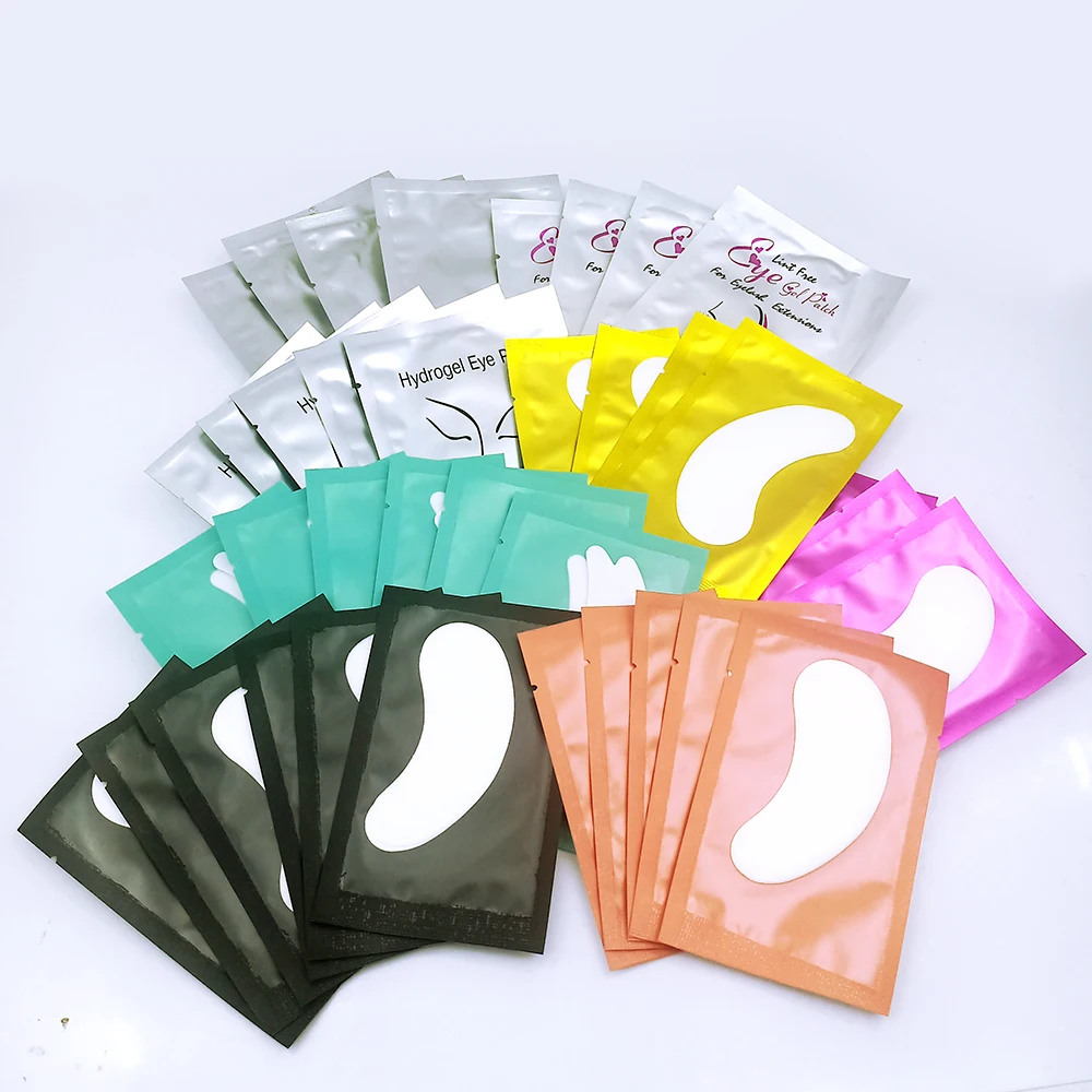 Custom logo Lint Free Eyelash Eye Pads For Eyelash Extension Under Eye Patches hydrogel eye patch grafting eyelashes lash patch