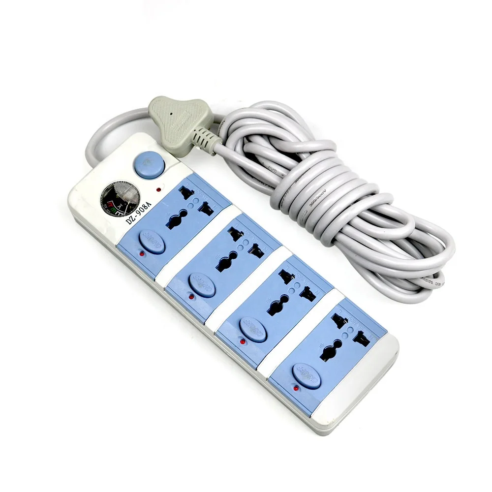 Factory direct sales High Quality Voltmeter 220V-250V 3 Gang extension multi socket electrical power switch & socket