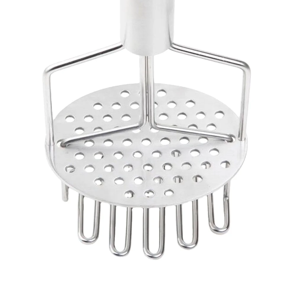 New Kitchen Mashed Potatoes Device Bilayer Mud Salad Fruit Vegetable Tool Stainless Steel Photo Mash Maker