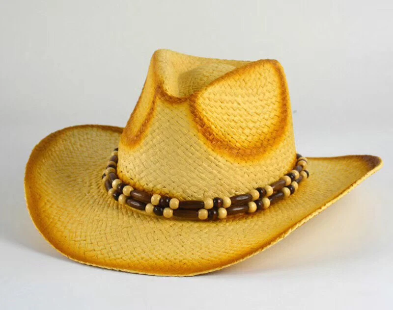 
Stained Paper Straw cowboy hat 