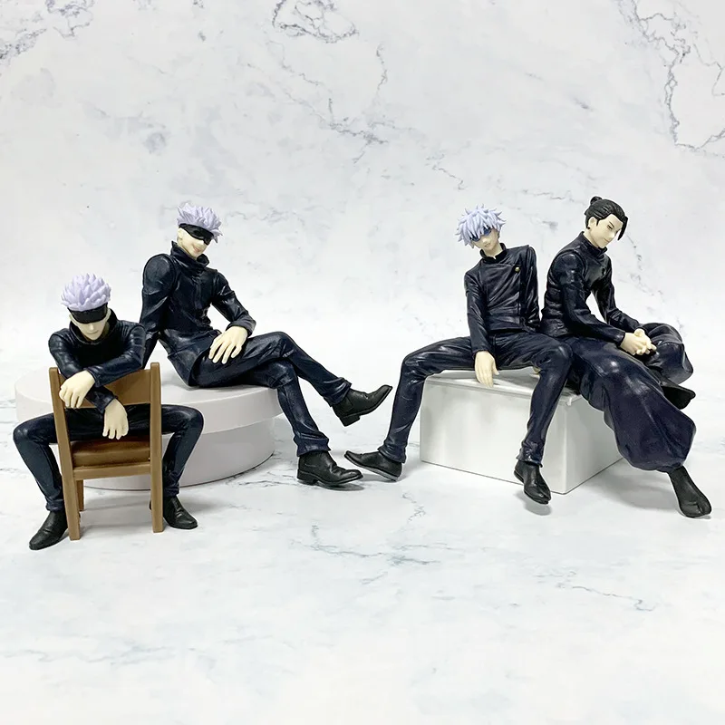 Q Version Anime Jujutsu Kaisen Satoru Gojo Chair Sitting Pvc Action Figure