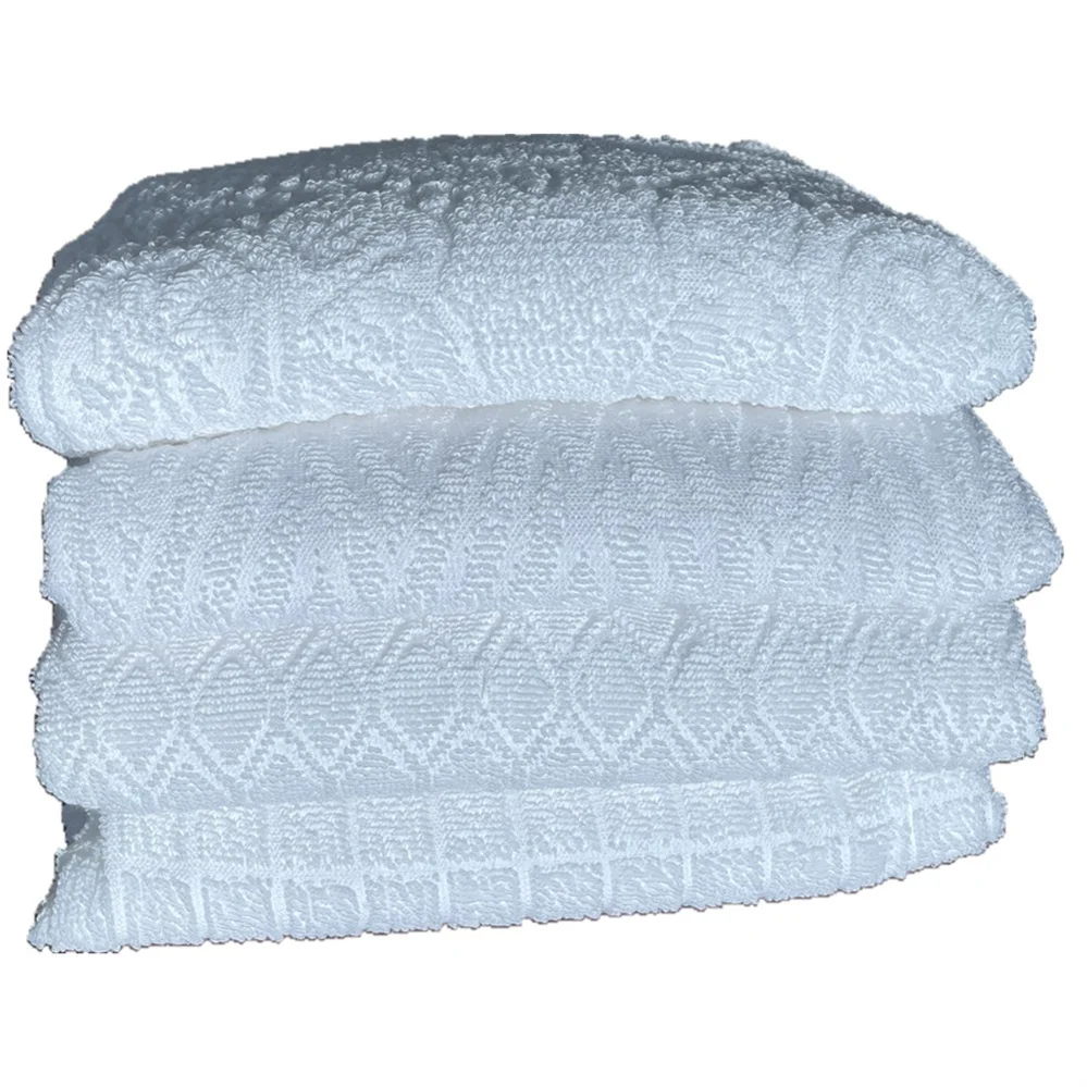 Custom terry jacquard 100% polyester Soft Ihram Haji Towel Muslim Towel For Worship