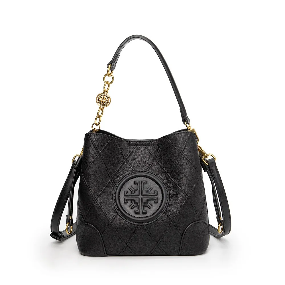 T Logo Customize Shopping Black Large Capacity Cowhide Fur Designer Luxury Brands Shoulder Bucket Bags