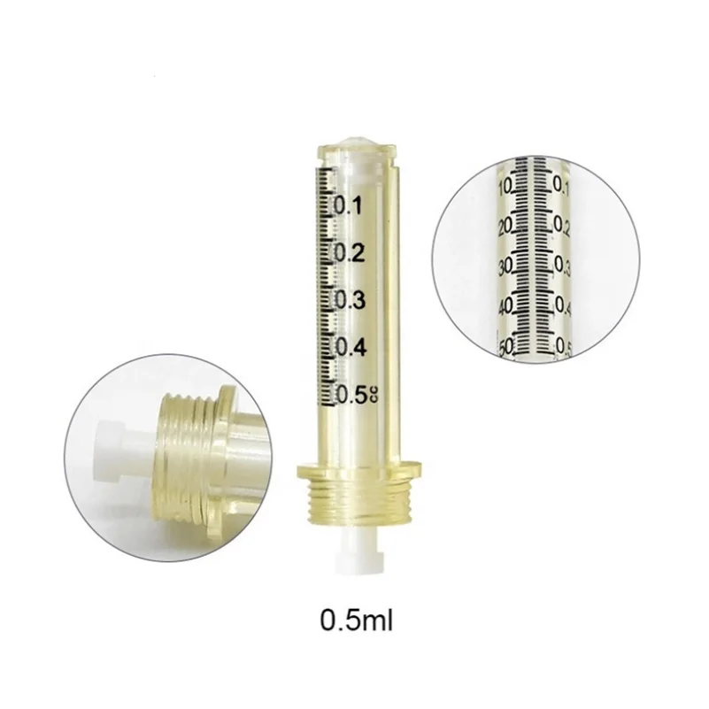 
Fast shipping Disposable sterile 0.3ml 0.5ml ampoule head for Hyaluronic Pen Mesotherapy Gun 