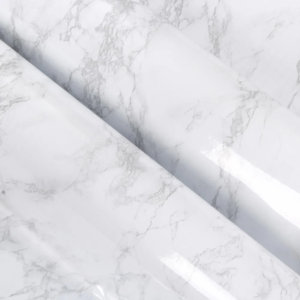 Jinyi White PVC Marble Granite Peel And Stick Self Adhesive Wallsticker Wall Vinyl Paper Wallpaper Sticker
