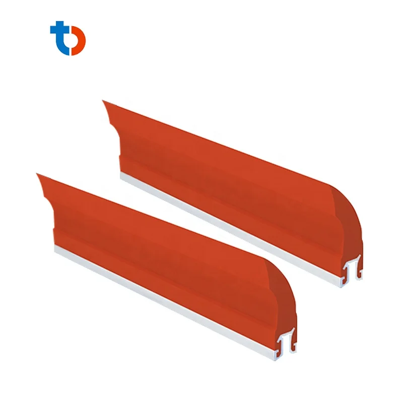 Abrasion resistant polyurethane conveyor belt scraper blade for cleaning rubber conveyor belt