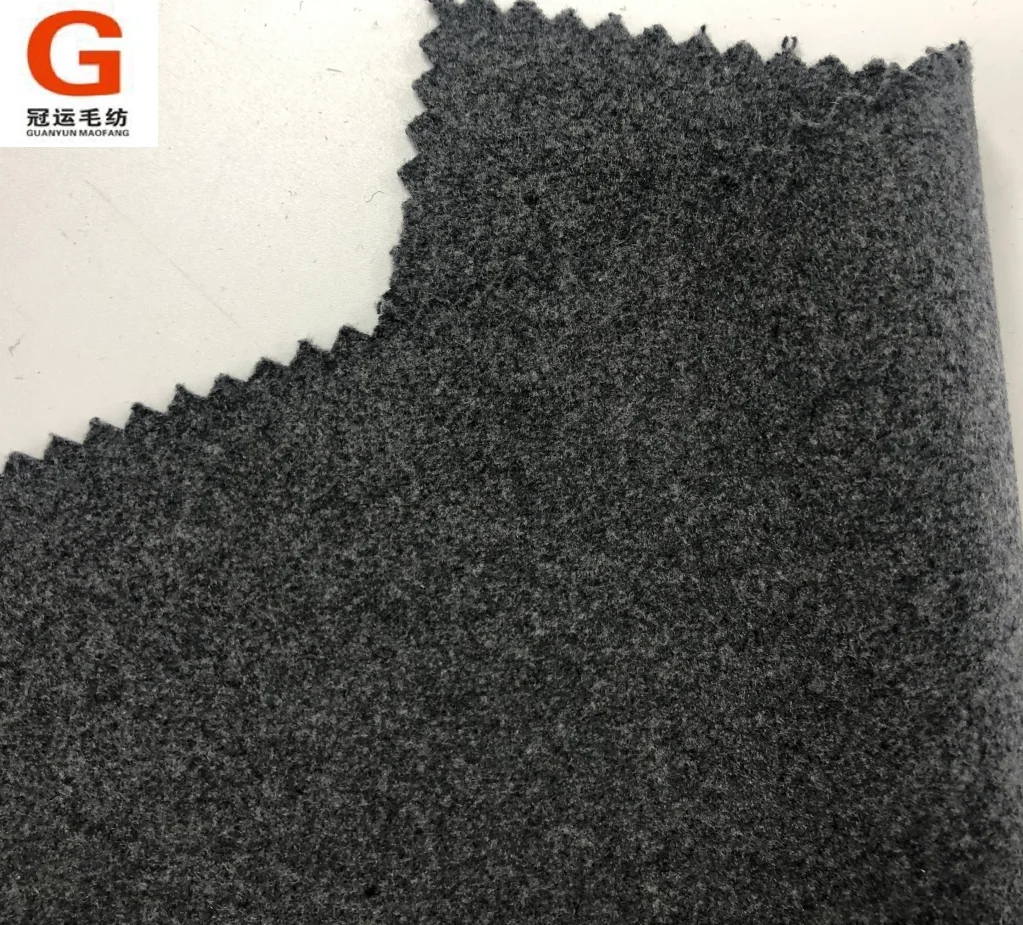 Instock commercial price wool blend melton wool fabric for outwear coat jacket