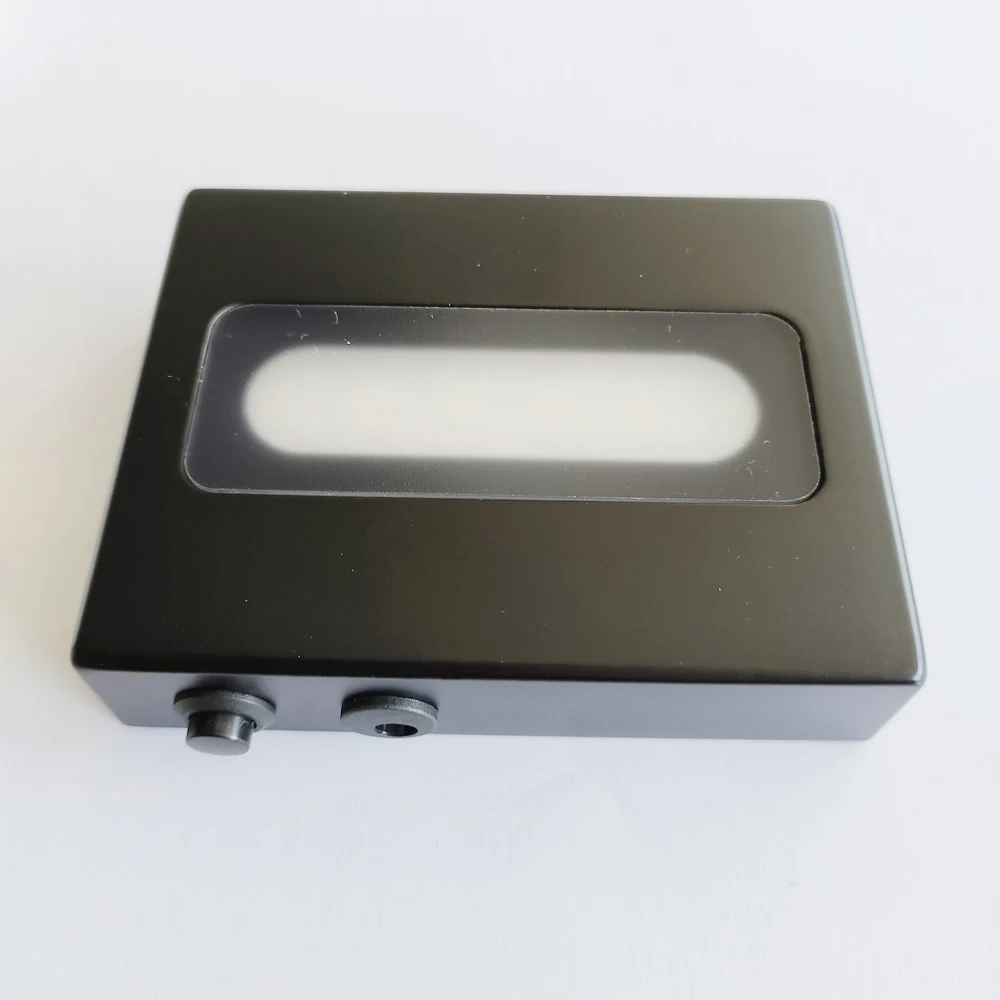 new design smd led chip wooden led display stand base matt black rectangle usb led light wooden base