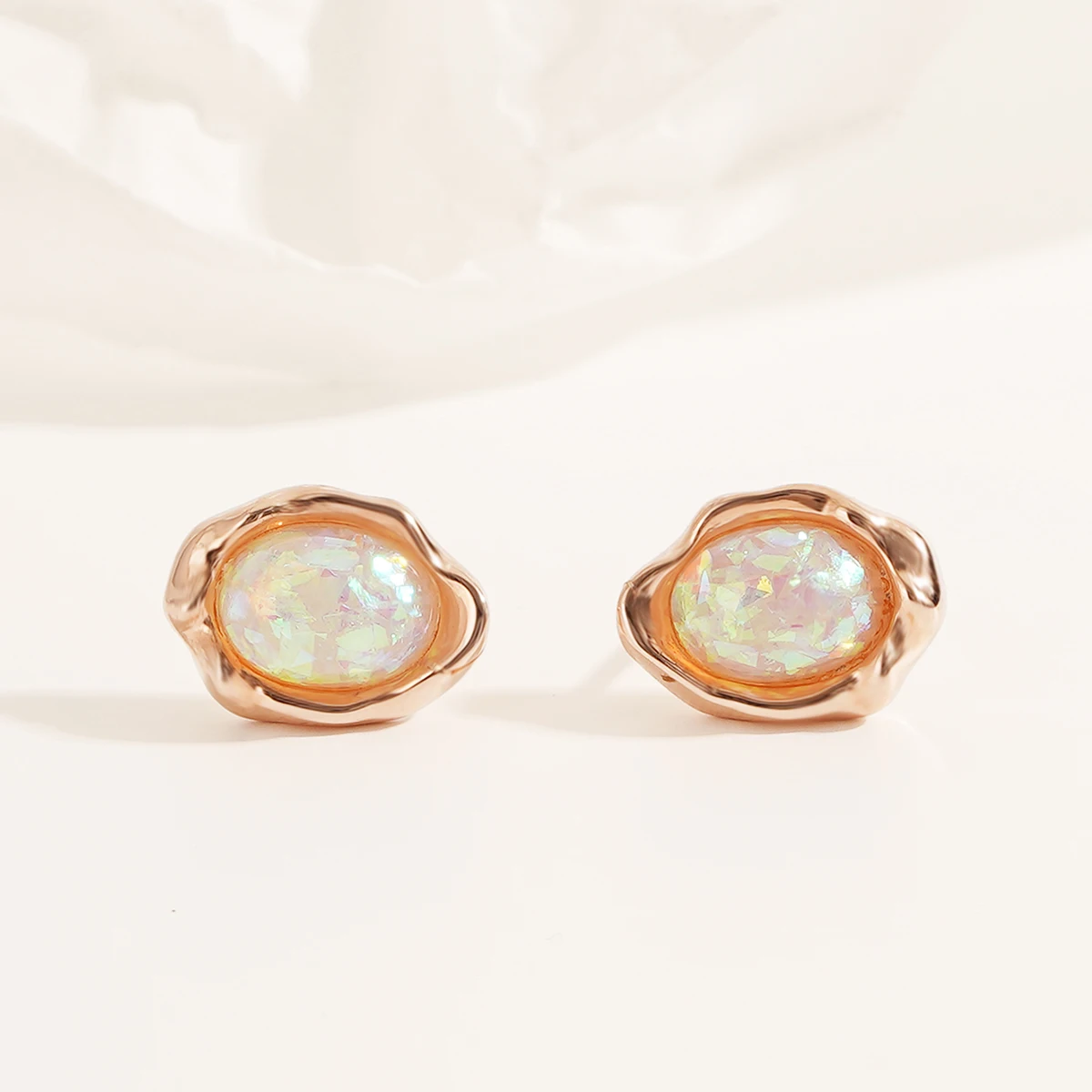 DQ11510E в наличии на заказ имитация опала серьги 925 Серебряные Водонепроницаемые ювелирные изделия опал серьги-гвоздики