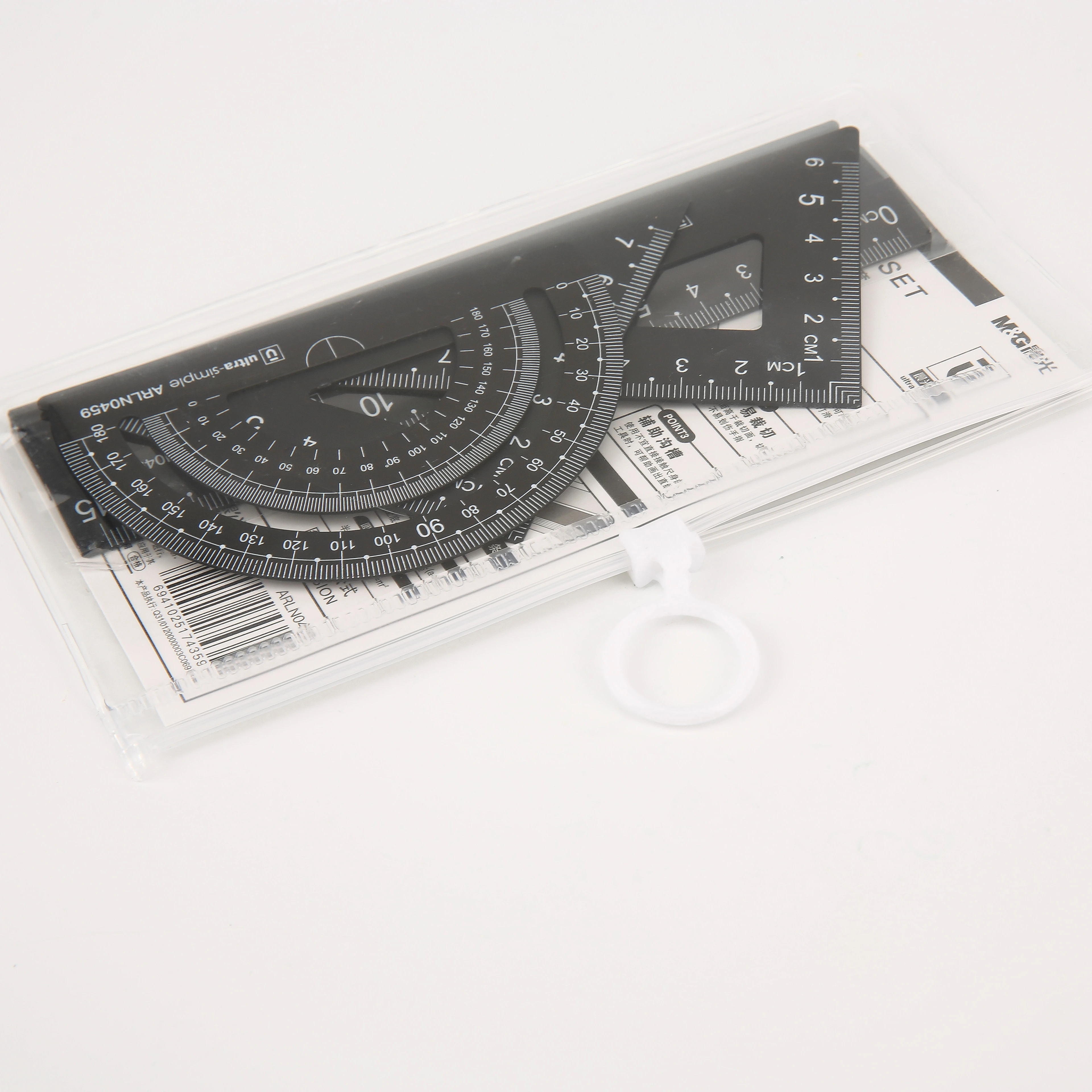 M & G U Series Aluminium Alloy Ruler Set  4 Pcs School Student Supplies Metal Ruler Set