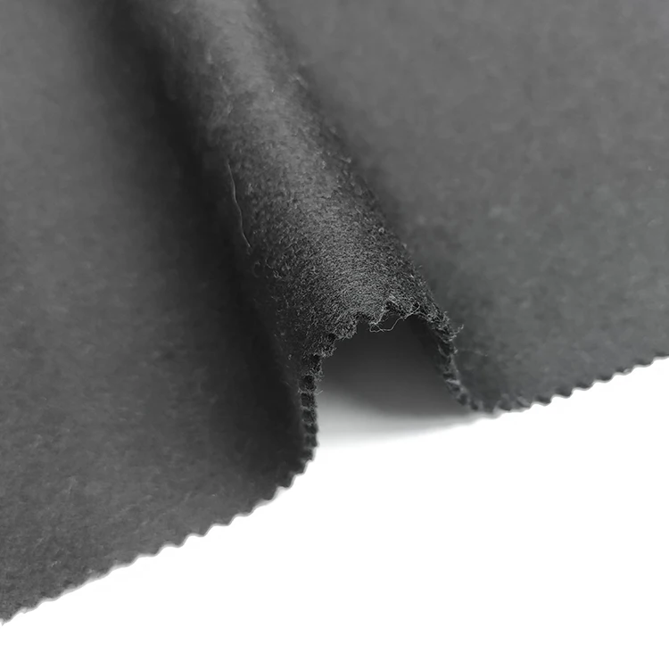 Wholesale recycled 80 wool 5 Lyocell 15 polyester double sided smooth wool fabric for coats