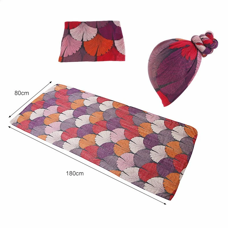 African Turban Bandanas Head Wraps Stretch Hair Scarf Long Shawls Muslim Women Turban For Black Women