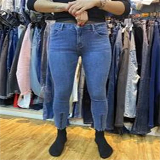 free shipping fashion mix second hand Jeans stocklots China factory wholesale lady jean women denim jeans