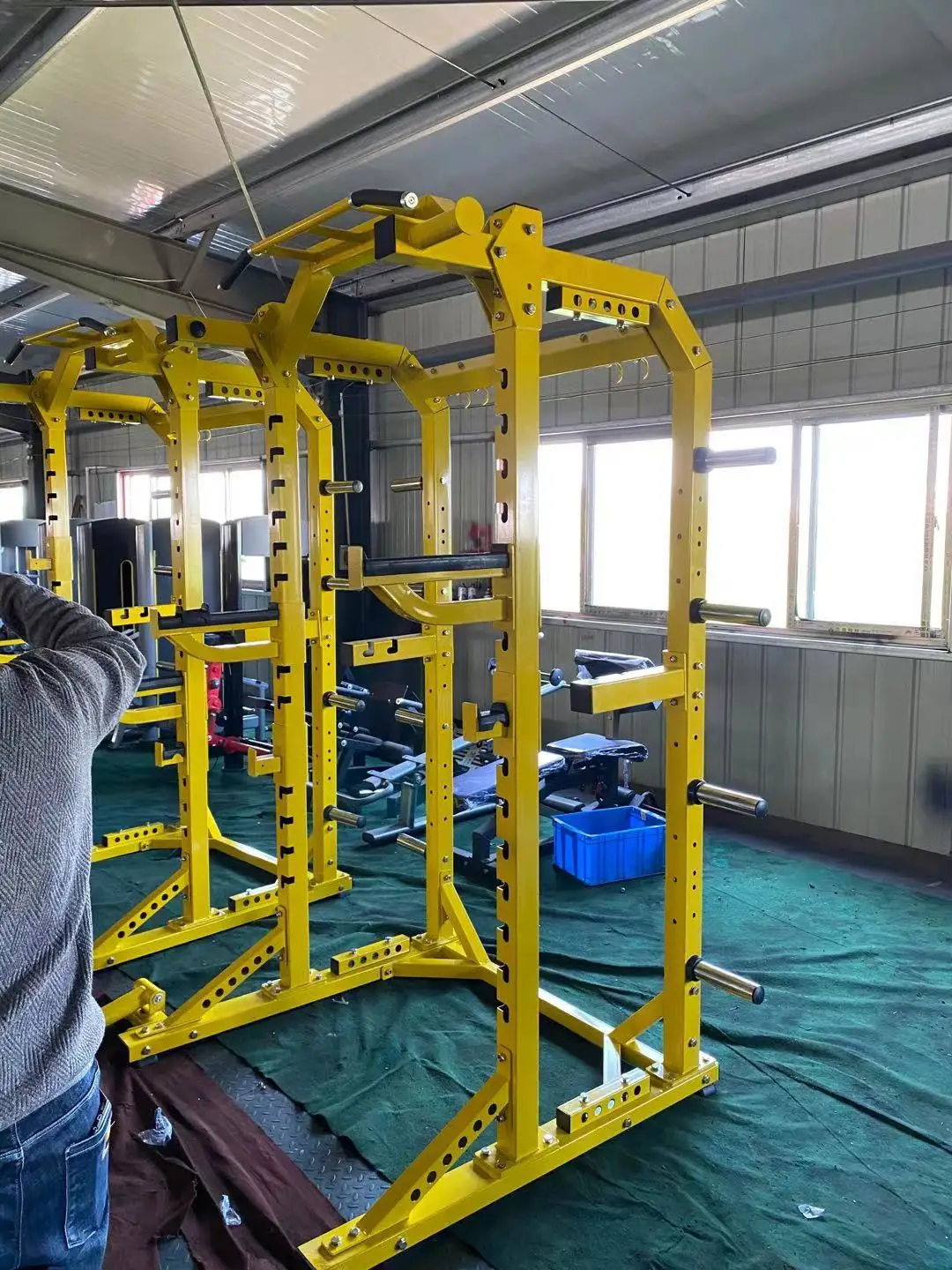 Commercial Fitness Gym Equipment Power Half Squat Rack Black Customized Steel Logo Packing Color Material Muscle Power Cage