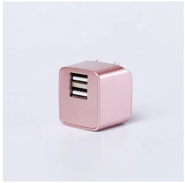 5V 2.1A Dual USB port  Mini Wall Charger Adapter with ETL  certification