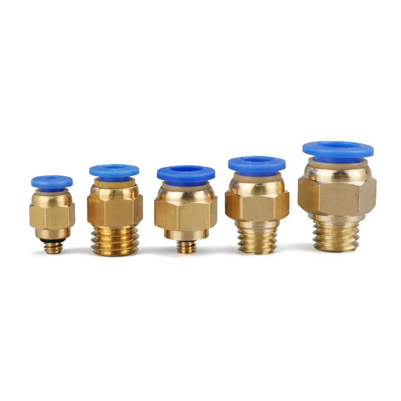 PC Pneumatic Fittings Components PC4 6 8 10 12- M5 M6 M8 M10 M12  PTFE Tube connector Coupler Quick connector