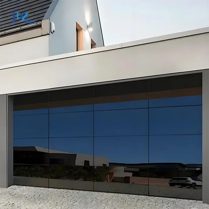 Automatic Aluminum Garage Door Glass Frameless 8X8 Glass Garage Doors Insulated 16 X 7