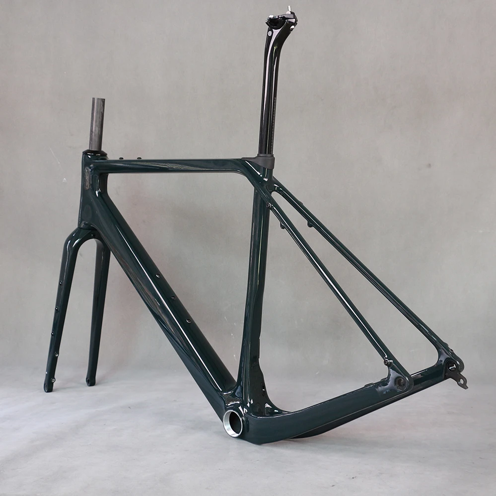 GR048 SERAPH Carbon frame Disc brake Gravel Bike Full Hidden Cable bicycle part Carbon Fiber T1000 T4 700X50C frameset Paint