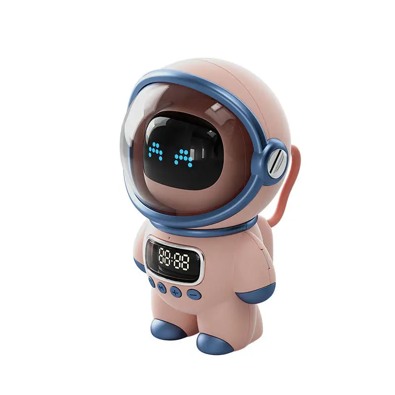 2023 Creative Shape Speaker Portable And Cute Astronaut Speaker with Bluetooth Intelligent AI Interactive Audio Alarm Clock