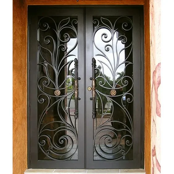 American wrought iron entry double door wrought iron doors double exterior wrought iron door for home