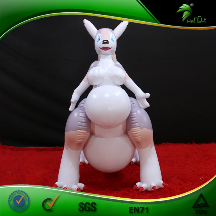 Ride On Inflatable Toy Animal Hongyi Inflatable Sexy Fox Girl Big Belly Inflatable Anime Doll