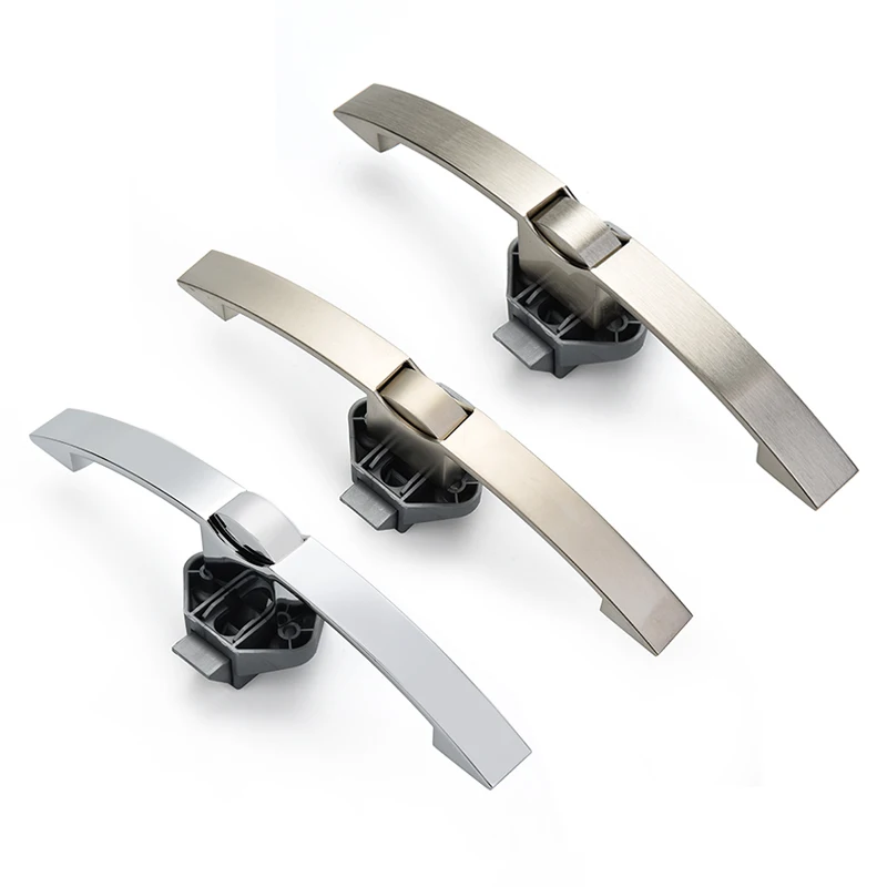 Amazon Hot Selling Zinc Alloy Handle Camber Button Caravan Boat Cabinet Arc Button Pull Handle Cabinets Lock