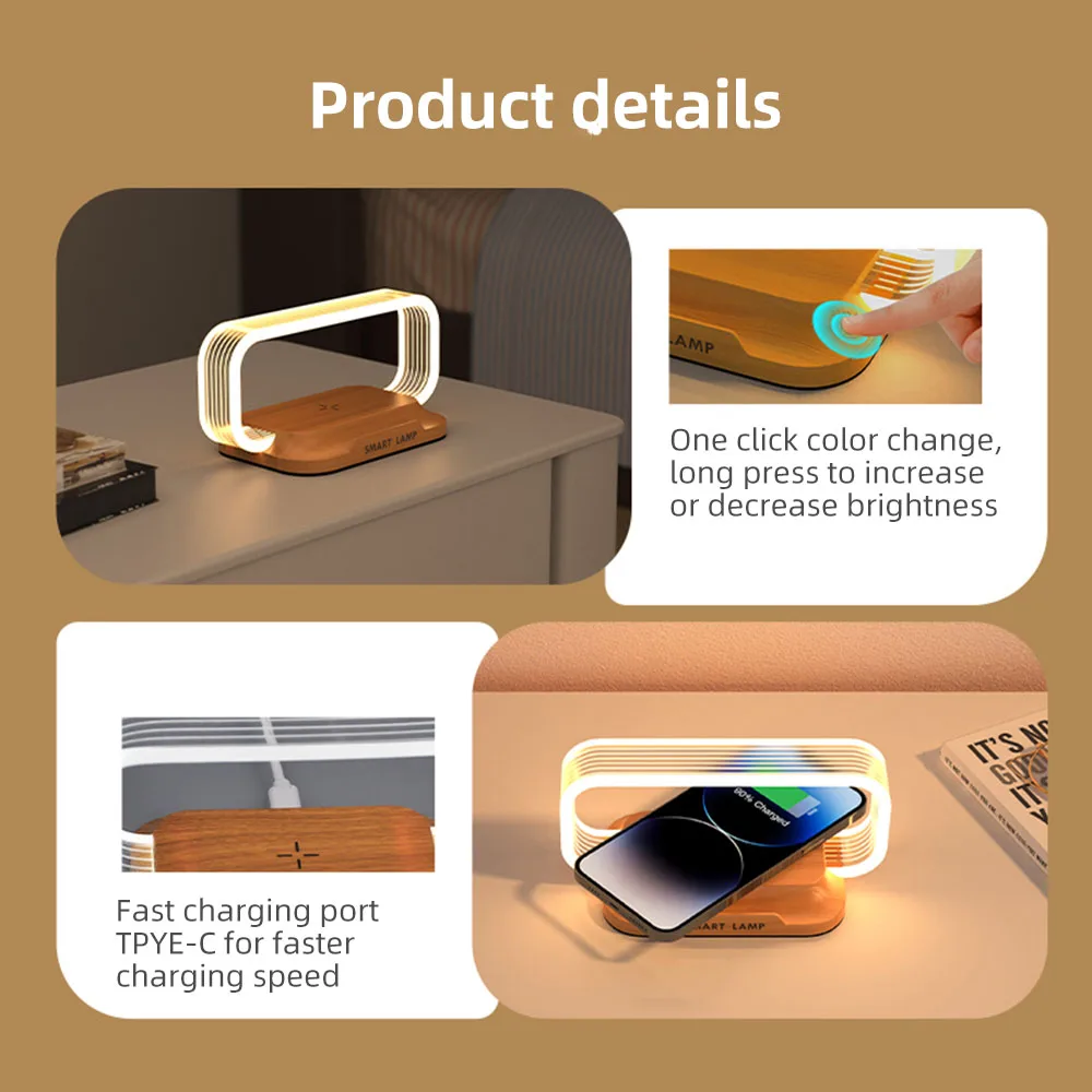 Contemporary Adjustable Mini LED Desk Lamp with Touch Sensor Electric Power Supply ABS Body Farmhouse Design for Bedroom