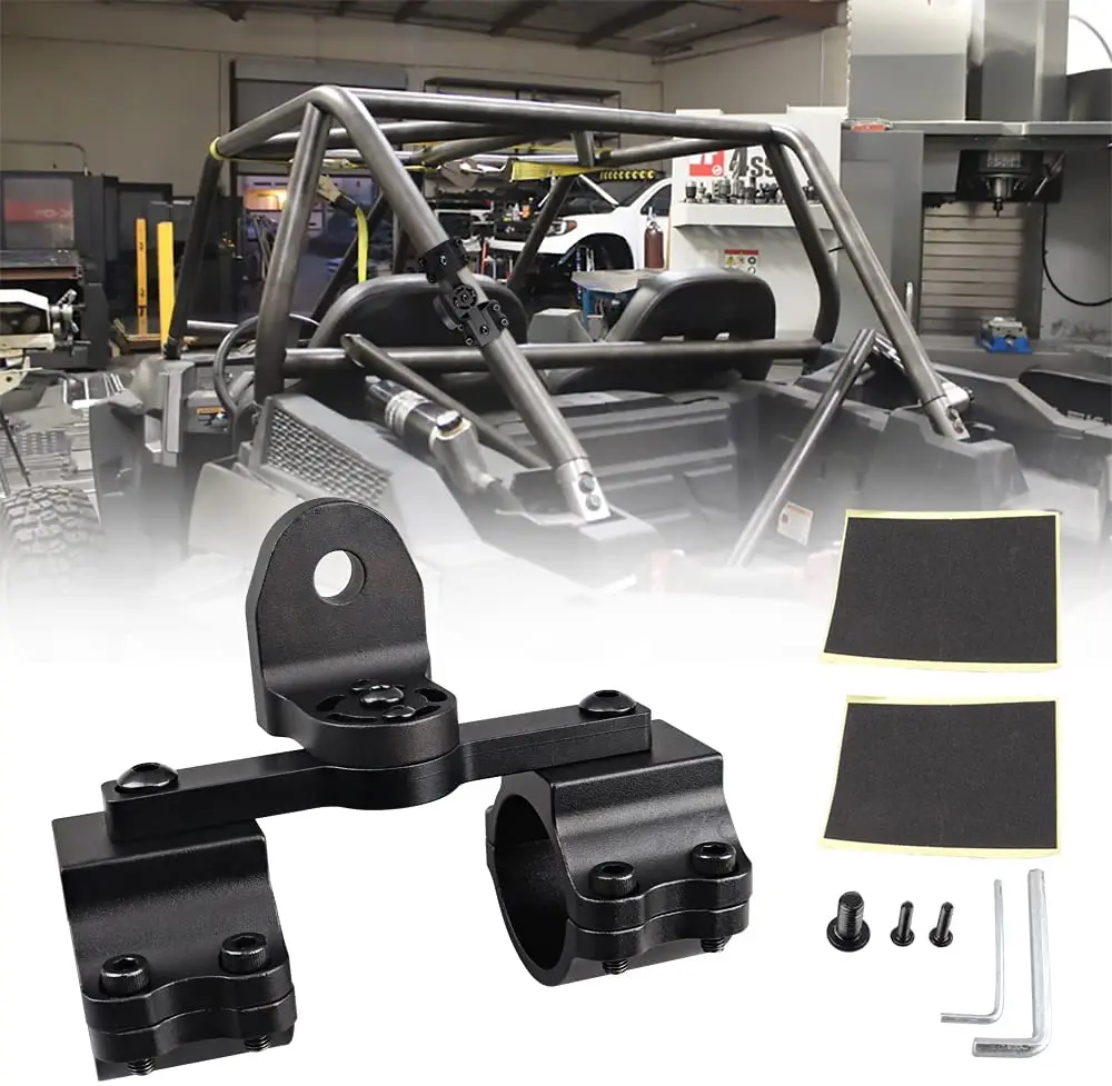 360 Degrees UTV Whip Light Mount Aluminum Alloy UTV Flag Mount 1.75' to 2' Roll Cage for Can-Am Maverick X3 Polaris RZR 900