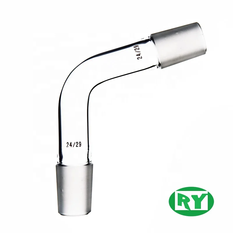 Laboratory Use Glassware 105 Degree Bend Distilling Adapter
