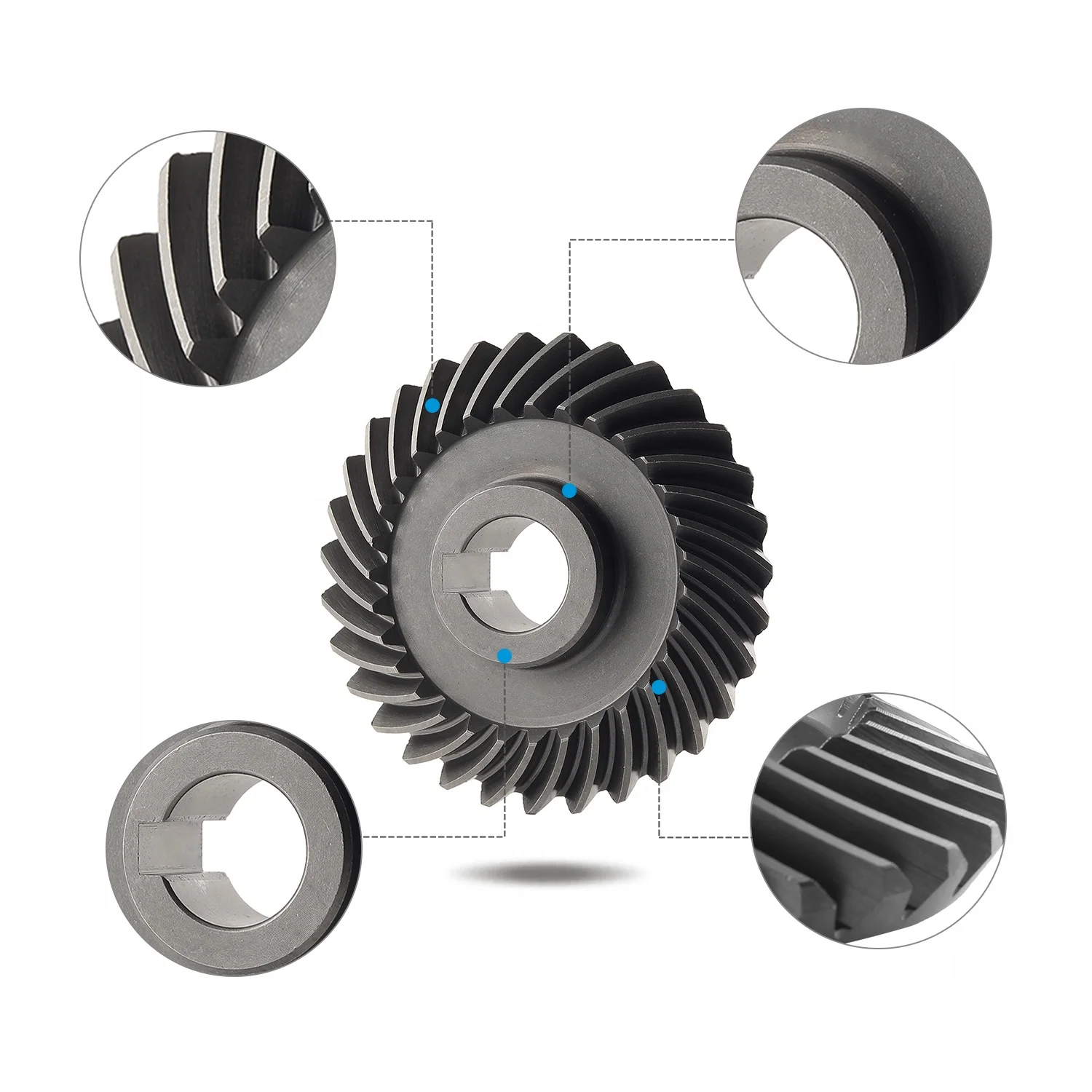 MINOW FACTORY PRICE High Precision Iso9001:2015 Carbon Steel  Spiral Bevel Gear For Milling  OEM ODM
