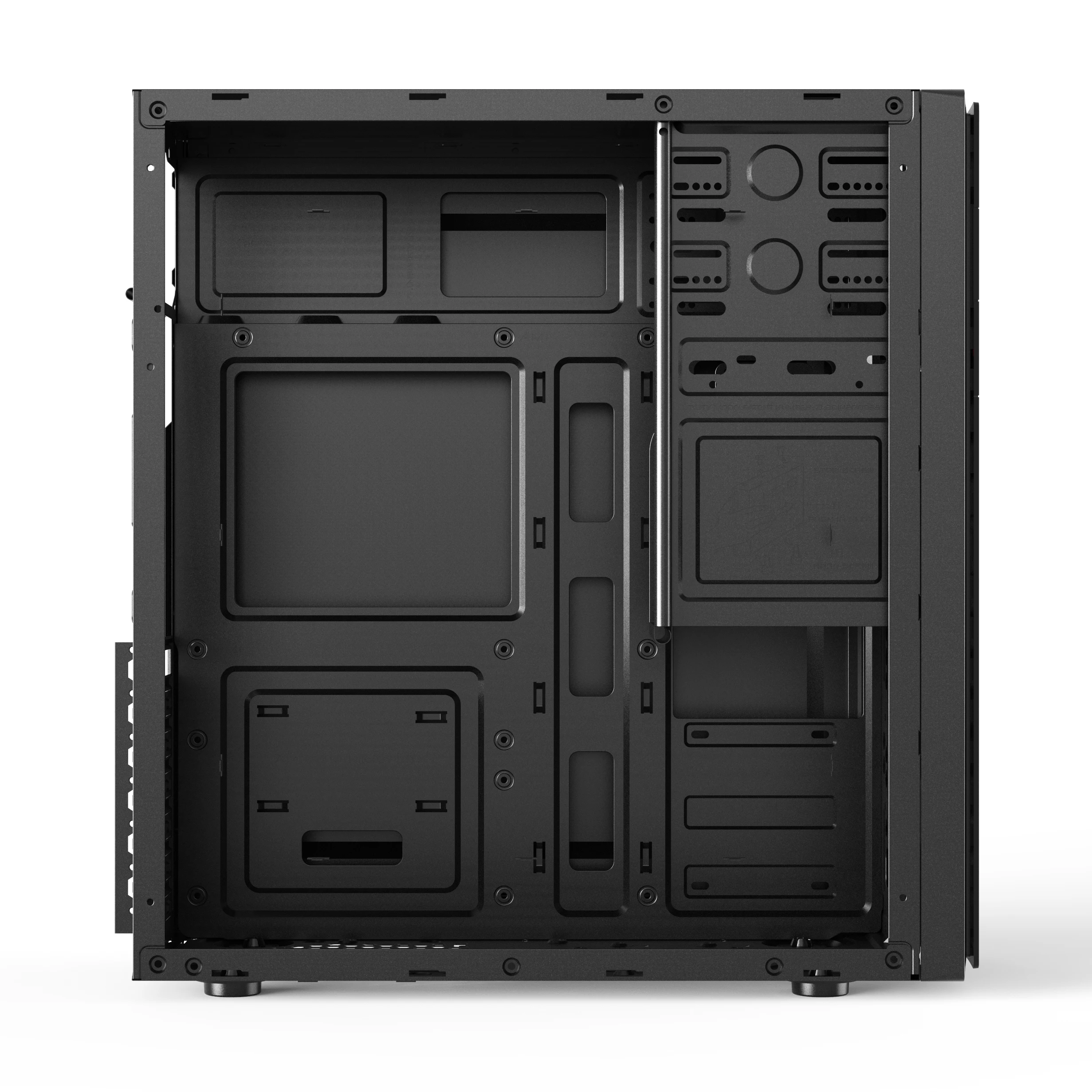 New Chassis Gamer Gabinete Open Frame With Rgb Fans Acrylic Diy Slim Computer Atx Pc Case Desktop