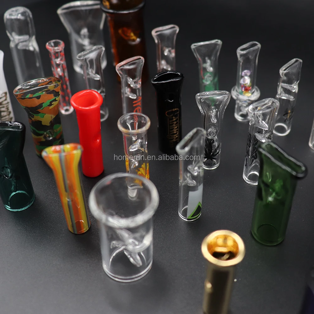 
Cone shape glass tip for rolling the joint and pre-rolled cone 