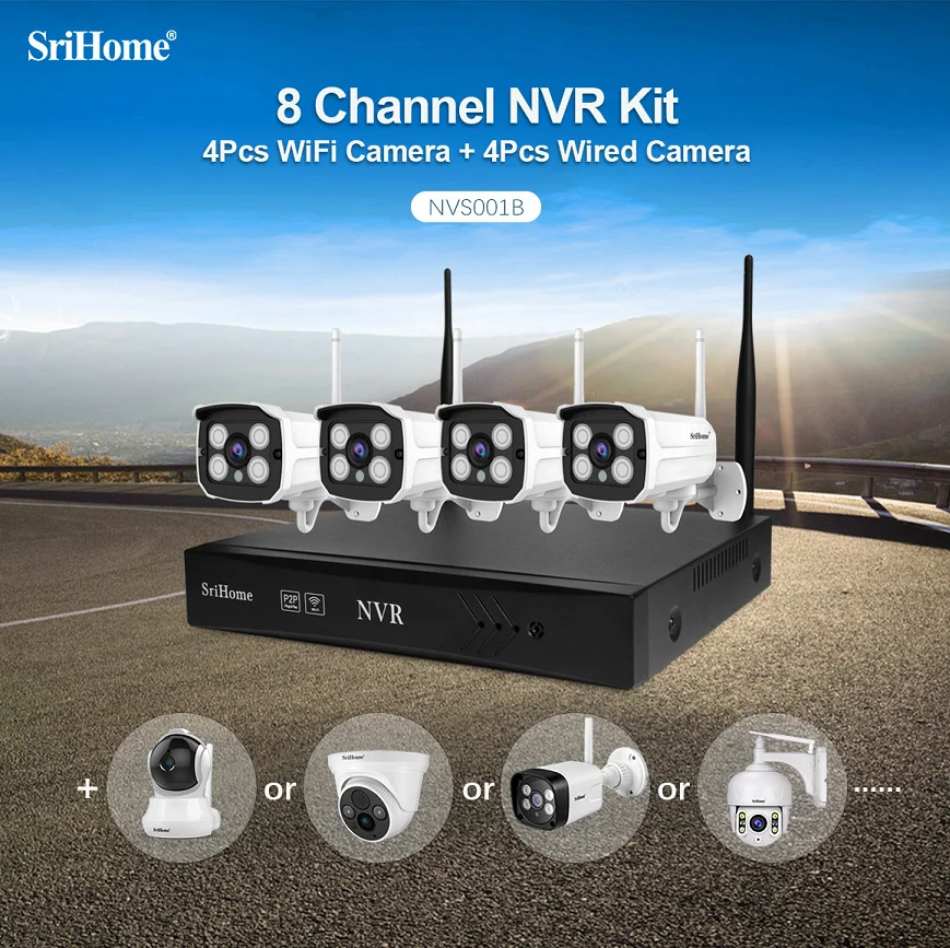  16CH WiFi POE NVR комплект видеонаблюдения 1080P 8CH H.264 Беспроводной Kit 2.0MP IP камера 24/7
